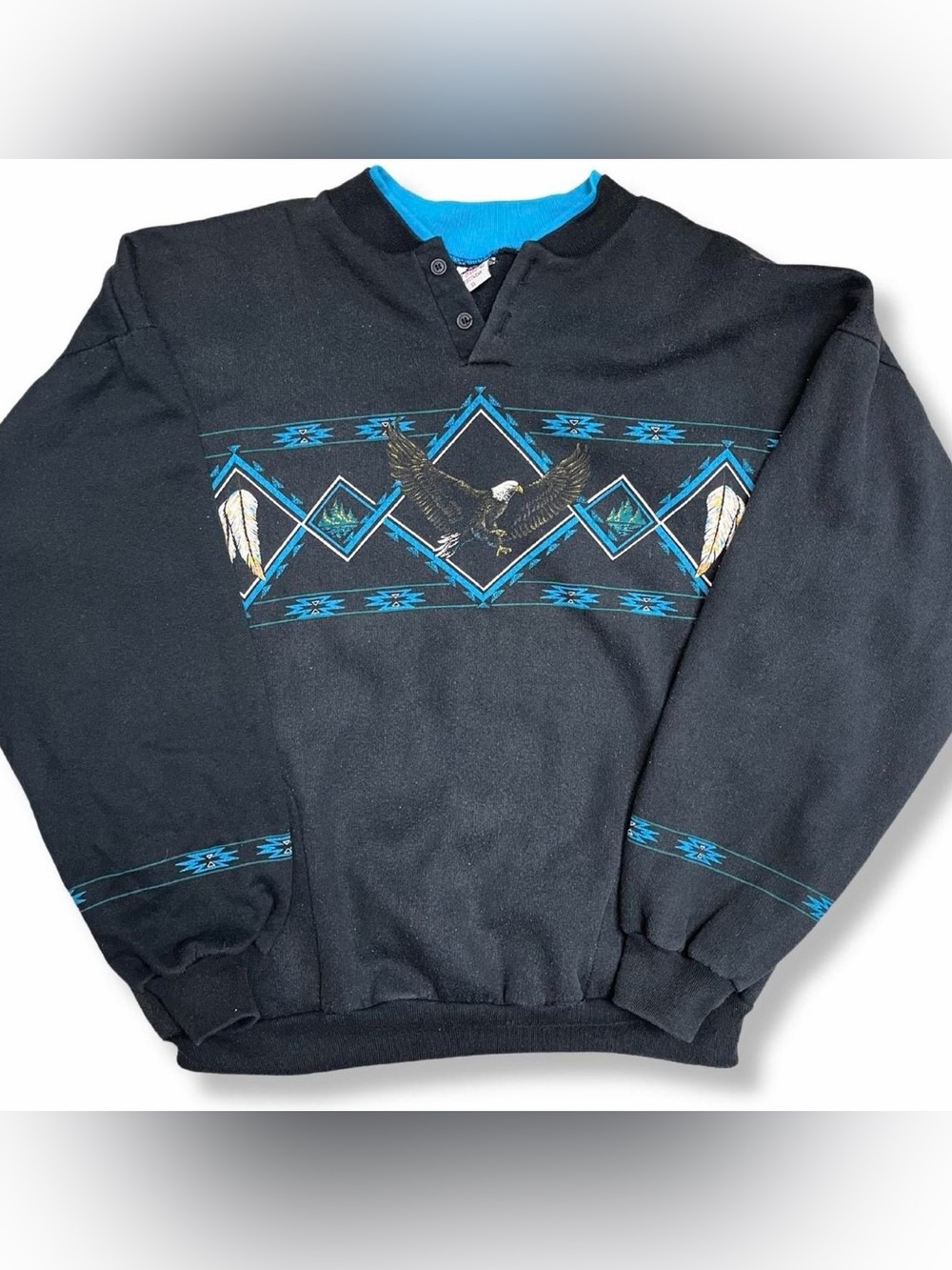 Vintage 90s Art Unlimited Sportswear henley sweatshirt